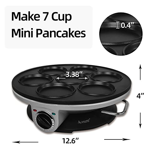Aoruru Electric Pancake Maker for Kids Mini Crepe Maker Nonstick Fried Eggs Pan - Image 3