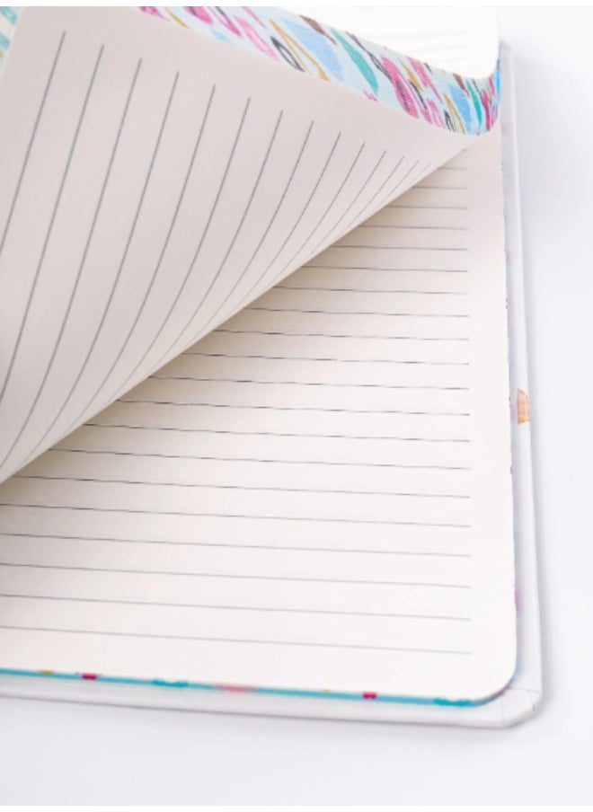 Generic HardCover Flamingo "It's Summer Time" White A5 Notebook With Elastic Band  - Image 4