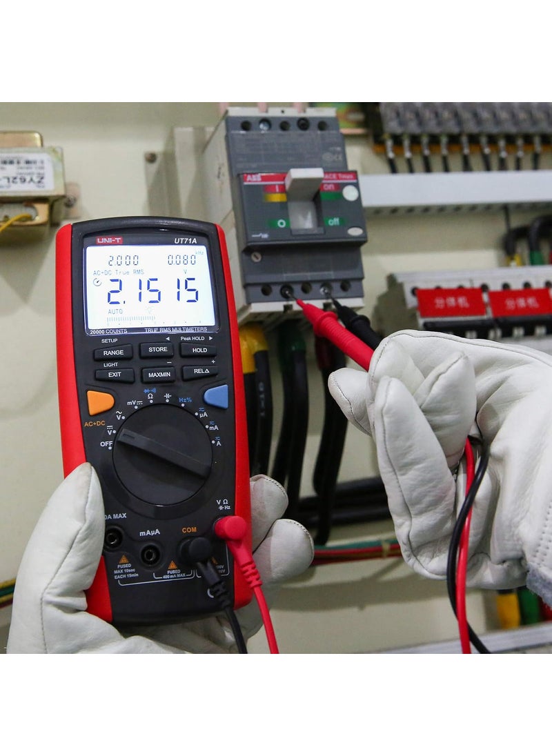 UniT UNIT UT71A TrueRMS Electronics Logging Multimeter Auto Manual Ranging 1000V AC DC 10A 20000 Counts OhmmeterVoltmeterAmp TesterCapacitance MeterFrequency Counter  - Image 2