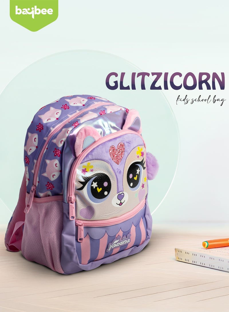 بيبي حقيبة ظهر للأطفال للبنات من عمر سنتين فما فوق، حقائب مدرسية للأطفال للبنات، حقيبة ظهر مدرسية خفيفة الوزن للبنات، حقائب كتب بثلاثة أقسام، لوازم مدرسية، حقائب ظهر لمرحلة ما قبل المدرسة للبنات، وردية - Image 4
