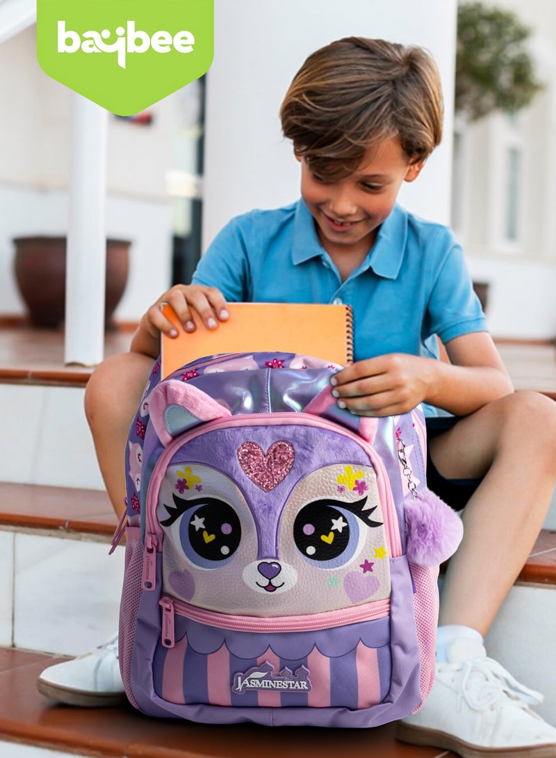 بيبي حقيبة ظهر للأطفال للبنات من عمر سنتين فما فوق، حقائب مدرسية للأطفال للبنات، حقيبة ظهر مدرسية خفيفة الوزن للبنات، حقائب كتب بثلاثة أقسام، لوازم مدرسية، حقائب ظهر لمرحلة ما قبل المدرسة للبنات، وردية - Image 3