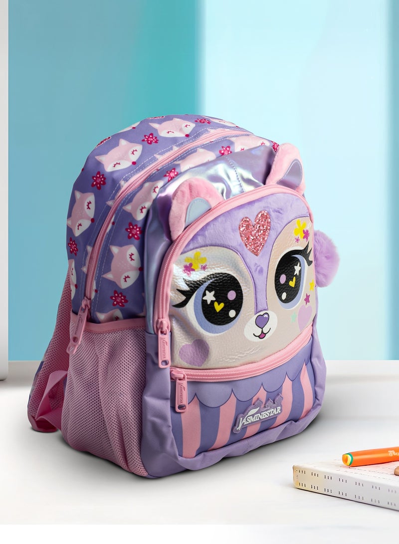 بيبي حقيبة ظهر للأطفال للبنات من عمر سنتين فما فوق، حقائب مدرسية للأطفال للبنات، حقيبة ظهر مدرسية خفيفة الوزن للبنات، حقائب كتب بثلاثة أقسام، لوازم مدرسية، حقائب ظهر لمرحلة ما قبل المدرسة للبنات، وردية - Image 2