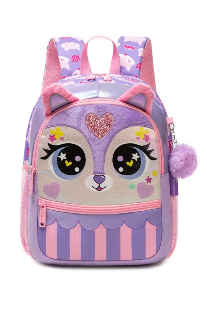بيبي حقيبة ظهر للأطفال للبنات من عمر سنتين فما فوق، حقائب مدرسية للأطفال للبنات، حقيبة ظهر مدرسية خفيفة الوزن للبنات، حقائب كتب بثلاثة أقسام، لوازم مدرسية، حقائب ظهر لمرحلة ما قبل المدرسة للبنات، وردية - Image 1