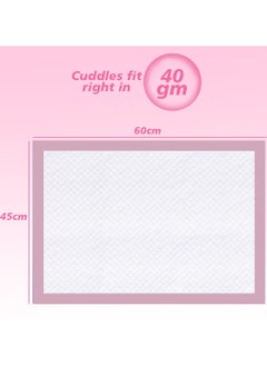 Cute 'n' Cuddle Pack Of 60 Disposable Changing Mats, Pink, 60 CM X 45 CM  - Image 2
