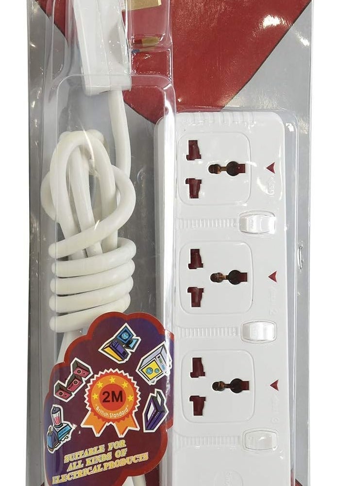 Sirocco 3 Gang Extension Socket with 2 Meter Cable - Image 1