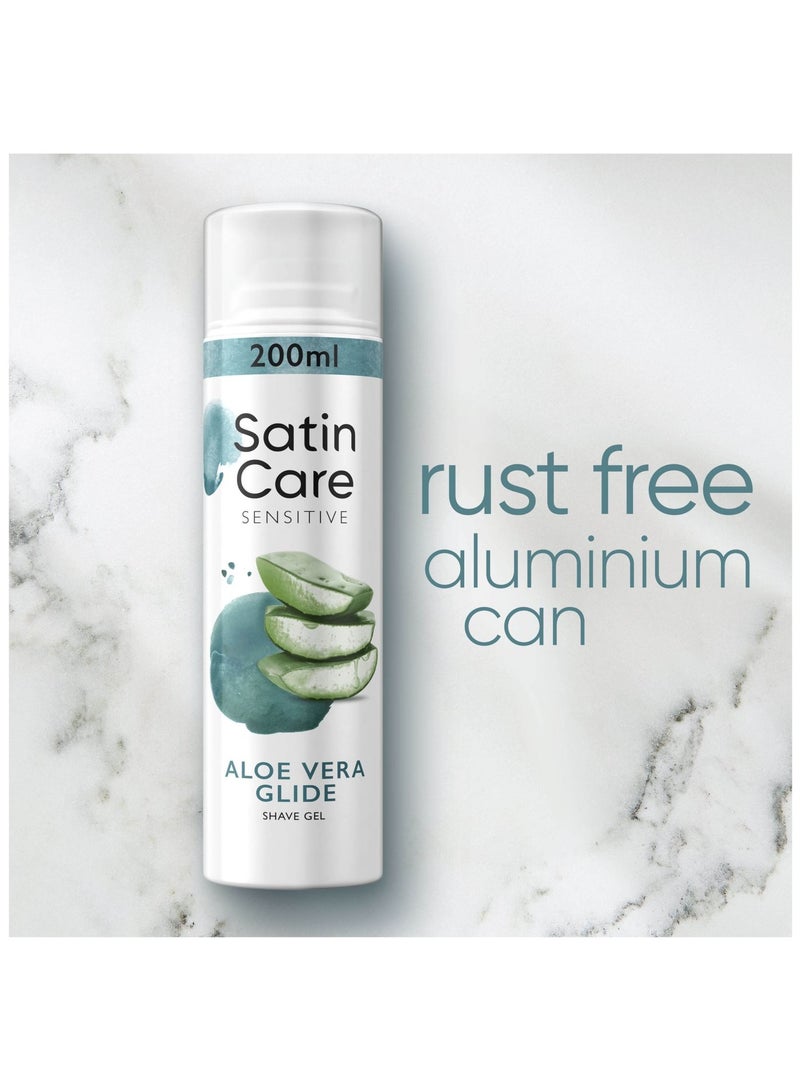 Gillette Satin Care Aloe Vera Glide Shave Gel For Sensitive Skin 200 ML - Image 5