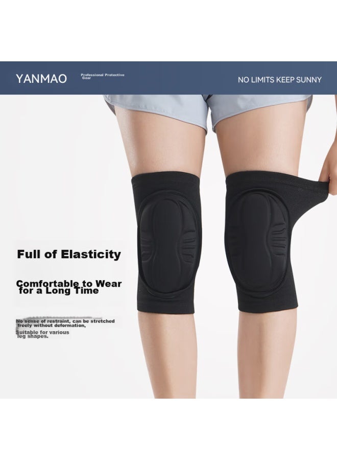 Yanmao Volleyball Knee Pads For Women, Professional Anti-collision And Anti-fall Sports Thickened Kneeling Knee Protectors For Teenagers, 1 Pair, Size L - Image 4