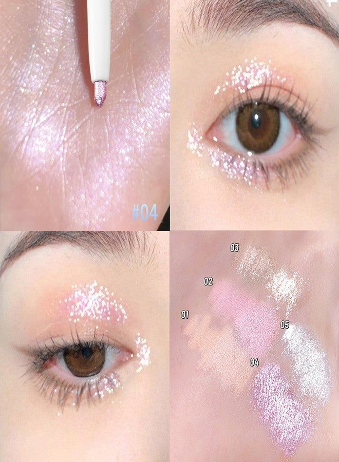 Nobeka 3PC Dual Ended Highlighter Makeup Pen, Glitter & Matte Nude EyeLiner & Eyeshadow, Contour liquid Liner 2 in 1 Eye Brightener Stick, Mulit-Funtional Long Lasting Lying Silkworm Pencil ( #01, #03, #05) - Image 5