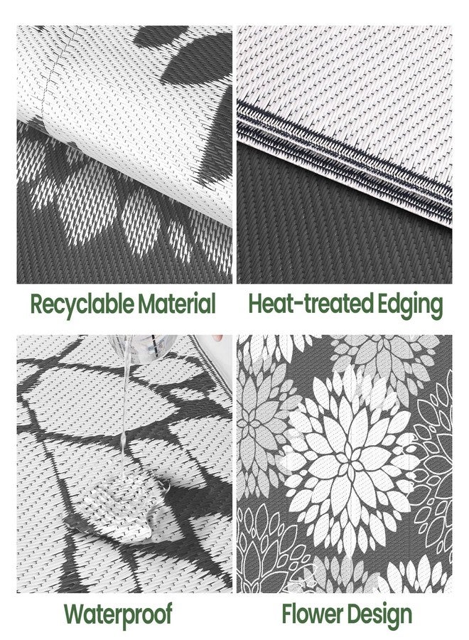 لوكسستيب سجادة خارجية مقاومة للماء من لوكس ستيب، مصنوعة من القش البلاستيكي، قابلة للاستخدام على الوجهين، مناسبة للباحات الخارجية، ديكور خارجي، مساحات واسعة، مثالية للعربات المتنقلة، النزهات، الحدائق الخلفية، الشرفات، الشواطئ، التخييم، مقاس 4 × 6 قدم، لون رمادي - Image 4
