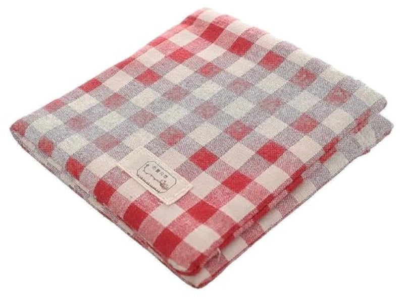 Fabric Bifold Wallet for Women Pads - Red Off White - Image 1