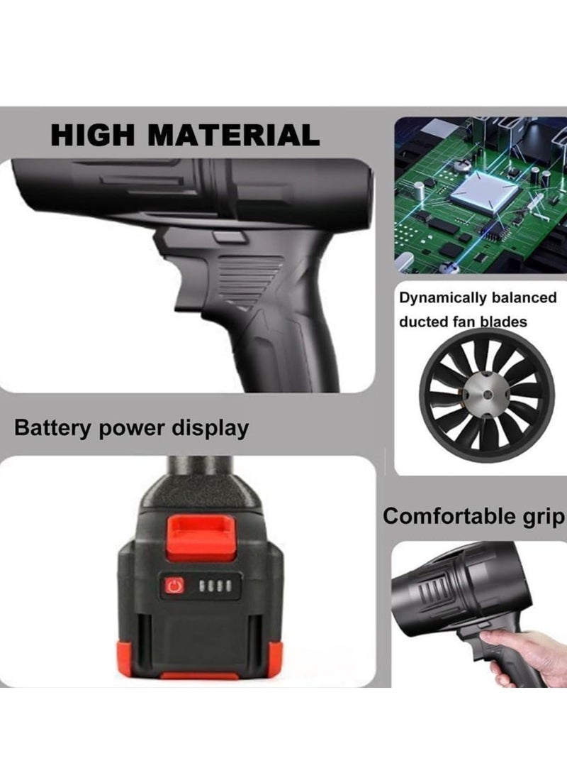 ELTRAZONE Portable Cordless Turbo Air Blower – Battery Powered with Extra Battery (Black) - Image 3