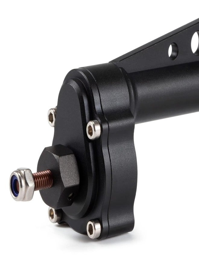 CobraCrawler Machined 7075 Aluminum One Piece Construction Offset Portal Axle with BTA Servo Mount for Axial Capra SCX10 III LCG Cheater Rigs (Black Rear Axle) - Image 5