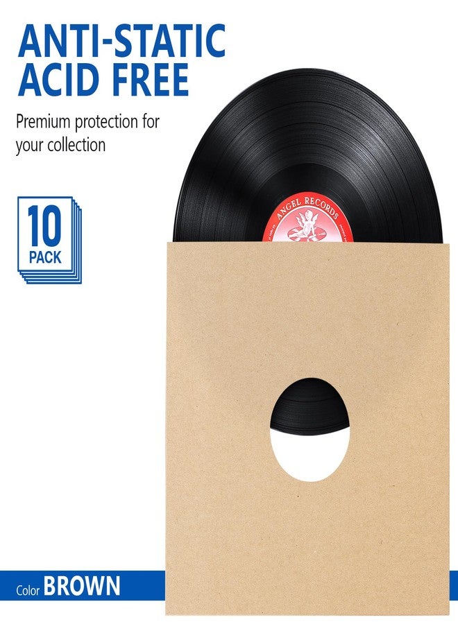 ANTOP VKheroKV GU-YO Durable Thick Kraft Brown Covers Record LP Jackets Cardboard with Center Hole 10 Pack (12 inch) … - Image 2