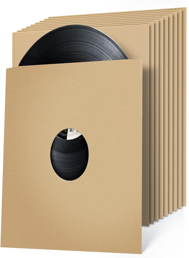 ANTOP VKheroKV GU-YO Durable Thick Kraft Brown Covers Record LP Jackets Cardboard with Center Hole 10 Pack (12 inch) … - Image 1