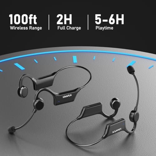 KIMAFUN IP67 Waterproof Wireless Fitness Microphone, 2.4G Lightweight Ergonomic Design Headset Mic Used in Swimming Pool, Fitness Sports, Yoga, Gym, Class, Speaker, Laptop, Tablet for 2 People, GWP92 - Image 5