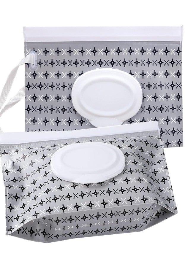 VOONGOR Baby Wipe Dispenser, 2 Pack Reusable Baby Wipe Container, Portable Refillable Baby Wipe Holder Wipes Pouch for Travel & Home Use - Image 1
