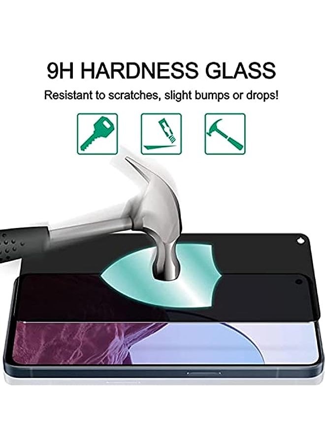 HuHa - [2+2 Pcs] Compatible With OnePlus 11 5G Privacy Screen Protector & Camera Lens Protector, Tempered Glass [Anti Spy] Friendly Screen Protector (1+11) - Image 1