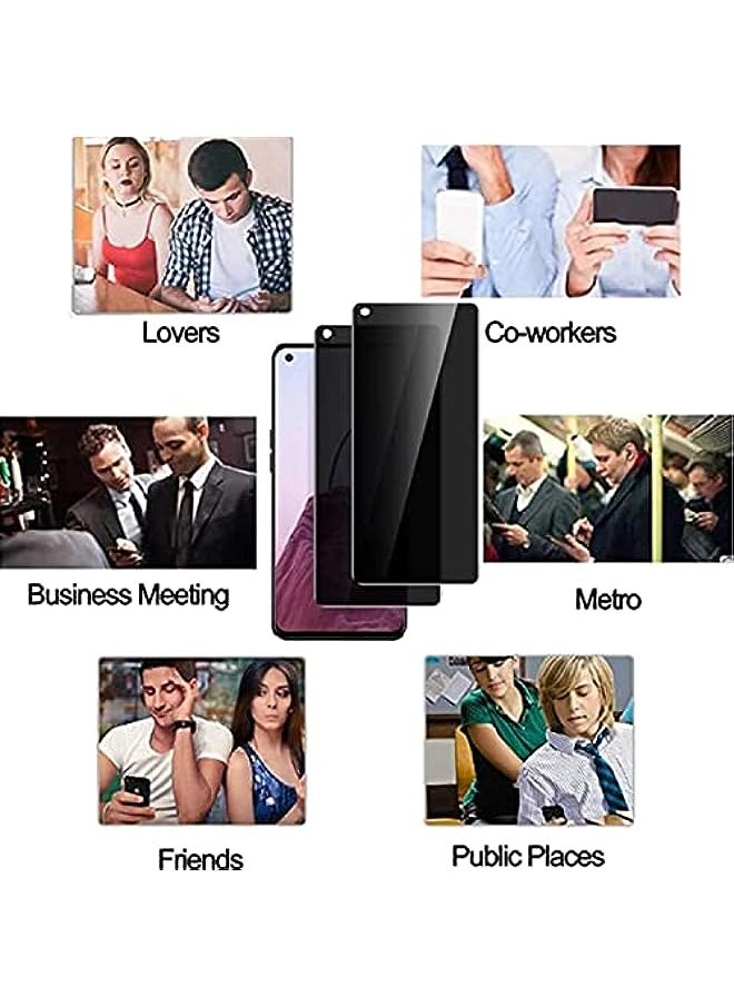 HuHa - [2+2 Pcs] Compatible With OnePlus 11 5G Privacy Screen Protector & Camera Lens Protector, Tempered Glass [Anti Spy] Friendly Screen Protector (1+11) - Image 1