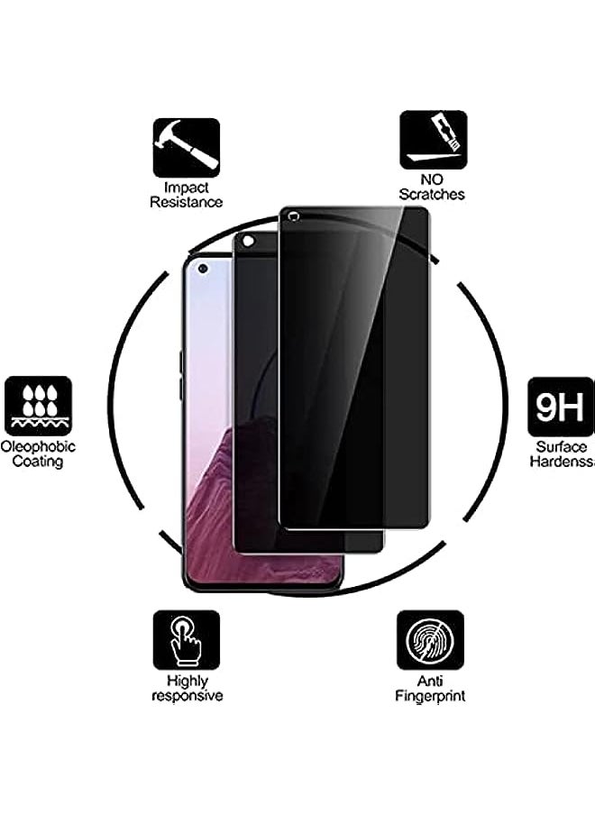 HuHa - [2+2 Pcs] Compatible With OnePlus 11 5G Privacy Screen Protector & Camera Lens Protector, Tempered Glass [Anti Spy] Friendly Screen Protector (1+11) - Image 1
