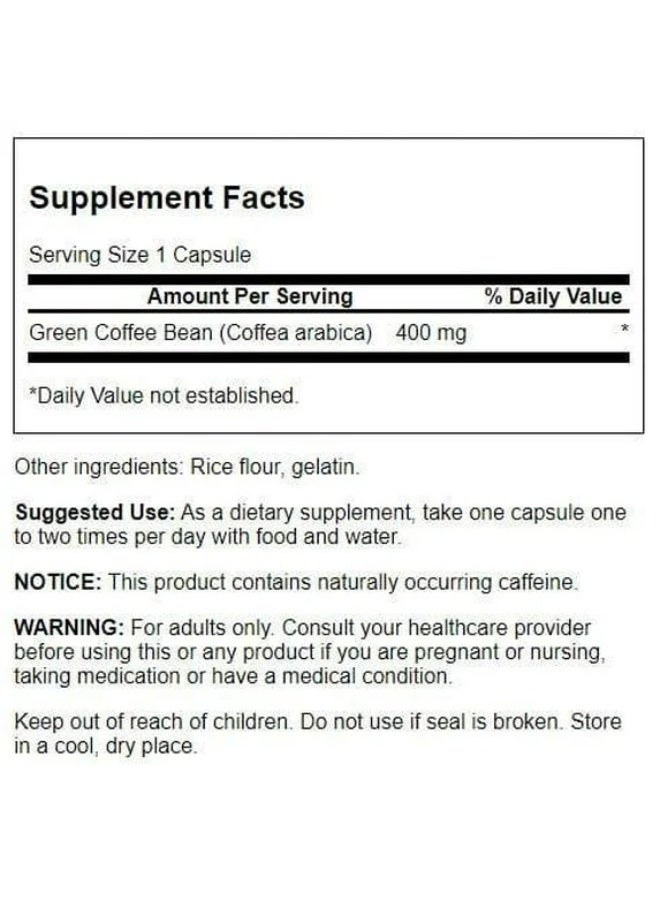 SWANSON Full Spectrum Green Coffee Bean 400 mg 60 Capsules - Image 2