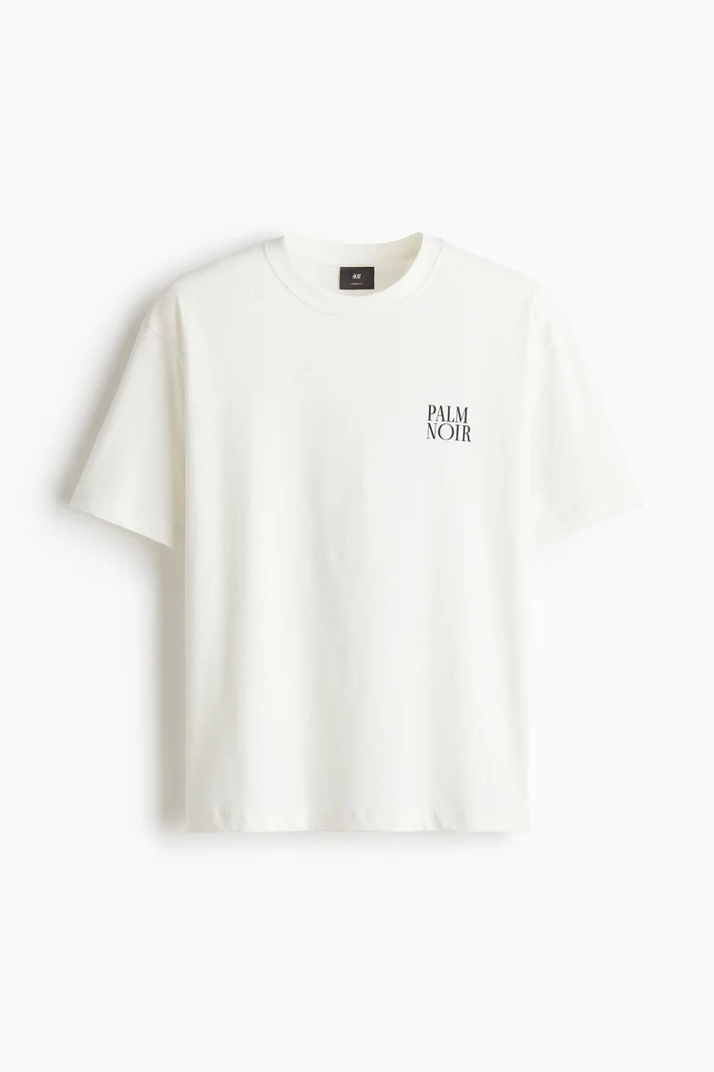 اتش اند ام تيشيرت قطني بقصة مريحة