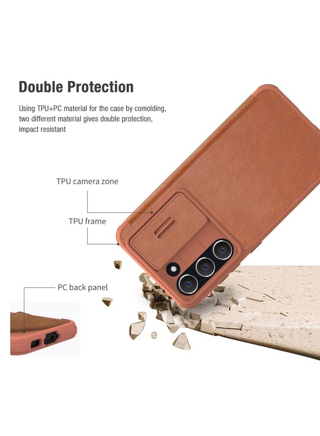 Nillkin Case For Samsung Galaxy S23 5G QIN Series Pro Sliding Camera Cover Design Leather Phone Case - Image 5