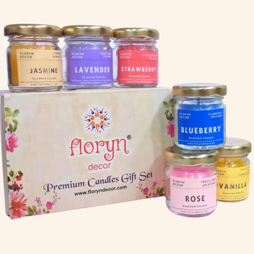 Floryn Decor Candles De Luxe Set 6 Scented Candle for Home Decor | Scented Candles Gift Set | Fragrance for Home Decor | Perfume Candles - Image 5