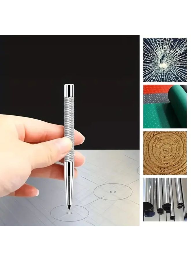 2Pcs High Hardness Center Punch with Non Slip Handle Tapered Point Punch for Metal Drilling Precision Marking Durable Iron Construction Ergonomic Grip for Professional Use Metalworking Tool - Image 1