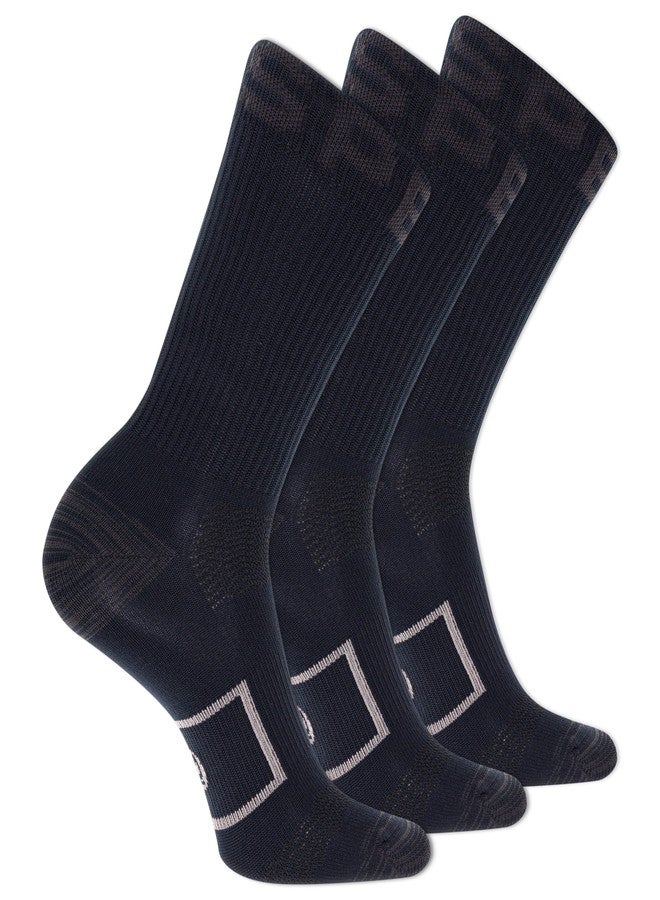 Sperry Women's Authentic Original Boat Shoe Crew Sock 3 Pair Pack, Black, Women's Shoe Size 4-10 - Image 1
