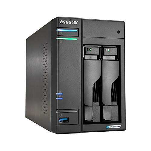 Asustor Lockerstor 2 Gen2 AS6702T - 2 Bay NAS, Quad-Core 2.0 GHz CPU, 4x M.2 NVMe slots (PCIe 3.0), Dual 2.5GbE, 4GB DDR4 RAM, Network Attached Storage (Diskless) - Image 1