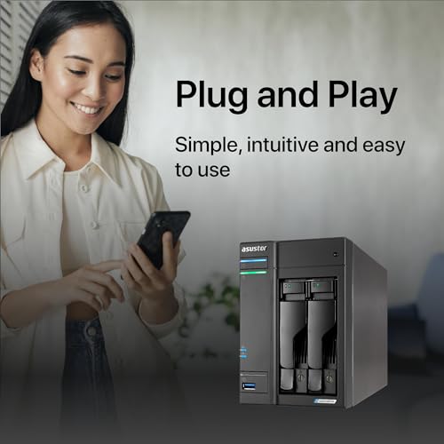 Asustor Lockerstor 2 Gen2 AS6702T - 2 Bay NAS, Quad-Core 2.0 GHz CPU, 4x M.2 NVMe slots (PCIe 3.0), Dual 2.5GbE, 4GB DDR4 RAM, Network Attached Storage (Diskless) - Image 4