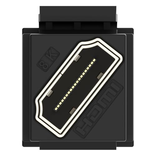 YOEMELY HDMI Keystone 8K, Black HDMI Keystone Coupler for HDMI 2.1a Cable Passthrough, Including 8K 60Hz or 4K 120Hz Resolution and up to 48G Bandwidth (6 Pack) - Image 4