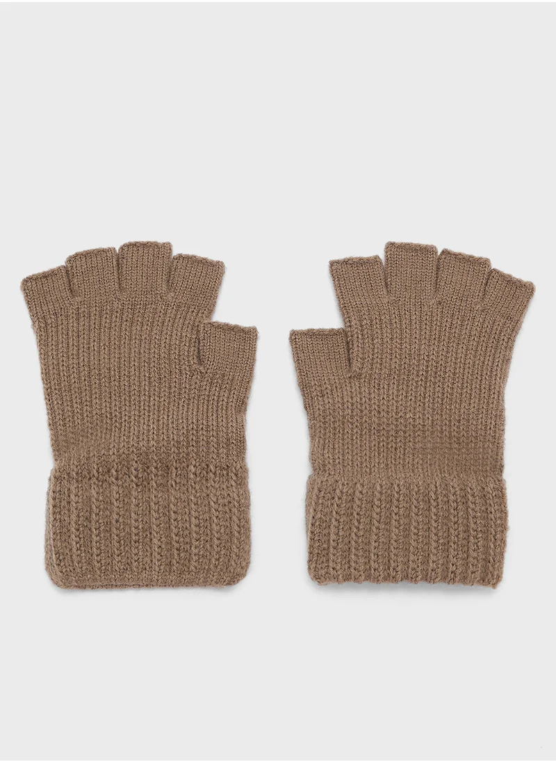 سفنتي فايف Knitted Half Finger Gloves