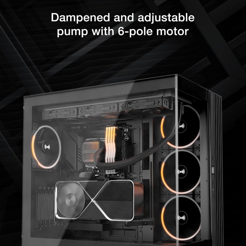 be quiet! Silent Loop 3 420mm CPU AIO Liquid Cooler | 3 Silent Wings 4 140mm PWM High-Speed Fans | Quiet Performance | 6-Pole Motor | Discreet ARGB Lighting | Refillable | Black | BW026 - Image 4