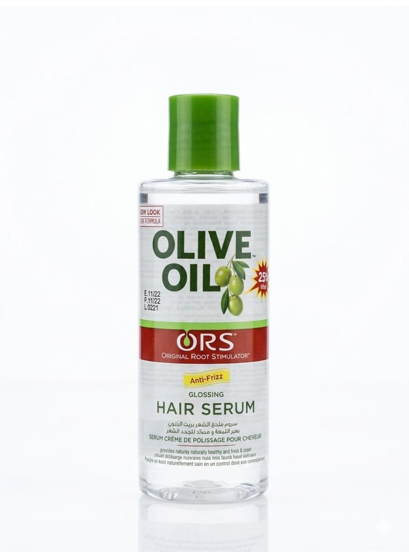 ORS Olive Oil Hair Glossing Serum 150ml + 37ml – Smooth, Shiny & Frizz-Free Hair Treatment