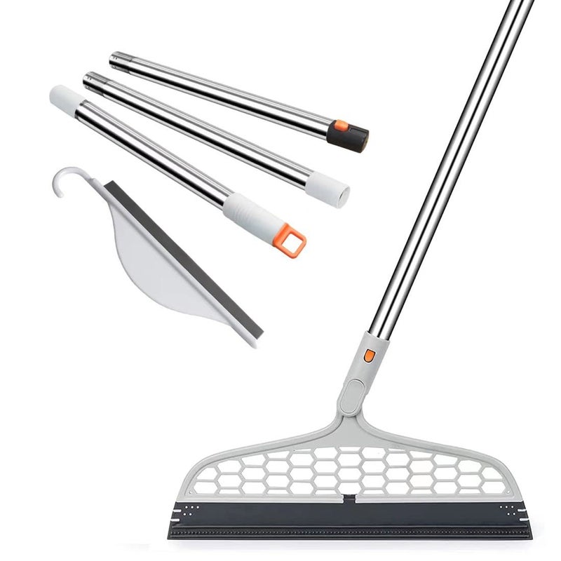 PLLITH Upgraded Magic Broom, 4 in 1 Sweeper Pet Hair Remover with a Mini Squeegee, Easily Cleans The Floor Surface & Remove Dirt and Hair, for Kitchen Bathroom Cleaning Tools - Image 1