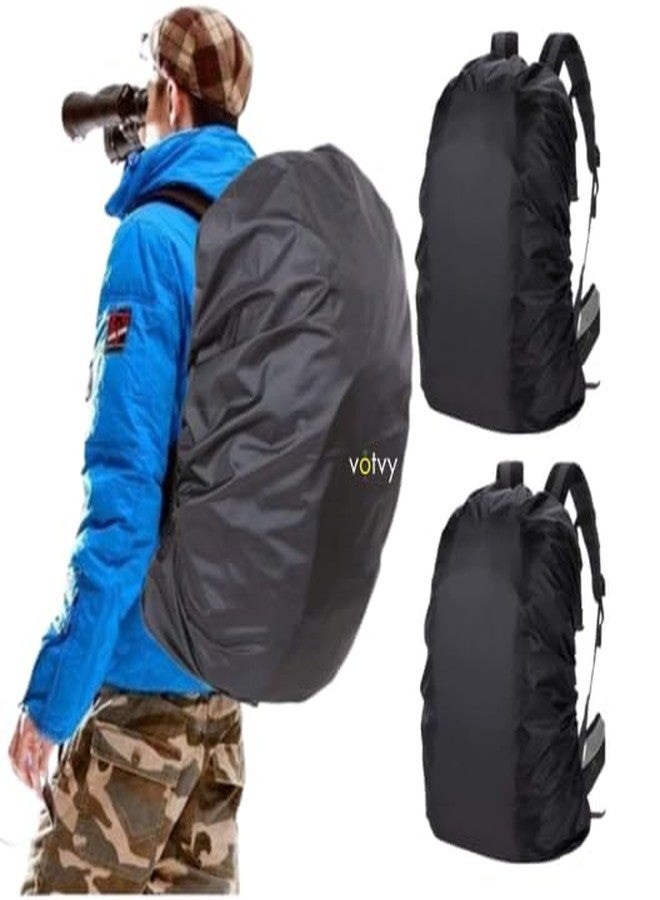Votvy Waterproof Backpack Rain Cover (30-40L) Pack of 2 Upgraded Triple Waterproofing with Adjustable Anti Slip Buckle Strap, Wear-Resisting and Durable for School, Outdoor, Hiking, Camping, Cycling - Image 1