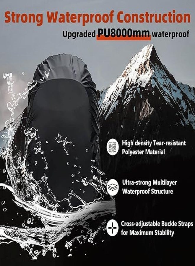 Votvy Waterproof Backpack Rain Cover (30-40L) Pack of 2 Upgraded Triple Waterproofing with Adjustable Anti Slip Buckle Strap, Wear-Resisting and Durable for School, Outdoor, Hiking, Camping, Cycling - Image 5