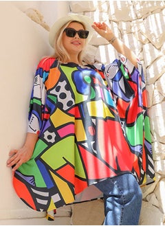 Zmurud Autumn poncho - printed  - Image 4