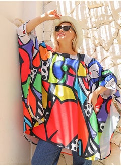 Zmurud Autumn poncho - printed  - Image 2