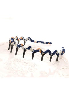Fodattm 5Pcs Bohemia Style Shark Tooth Wrapped Cloth Hairband Plastic Teeth Comb Hair Hoop Headband  - Image 5