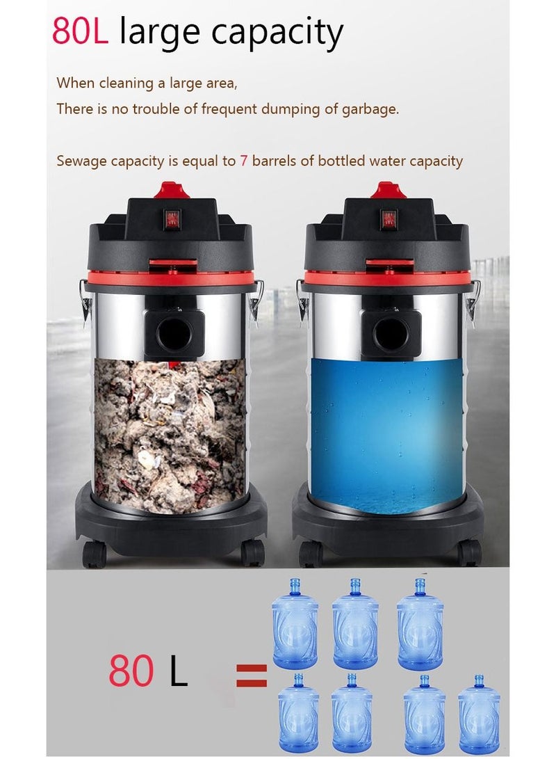 SUNRISE Wet Dry Vacuum, Vacuum Cleaner，80L, 4500W Strong Power Home Use Commercial Industrial Use  - Image 4