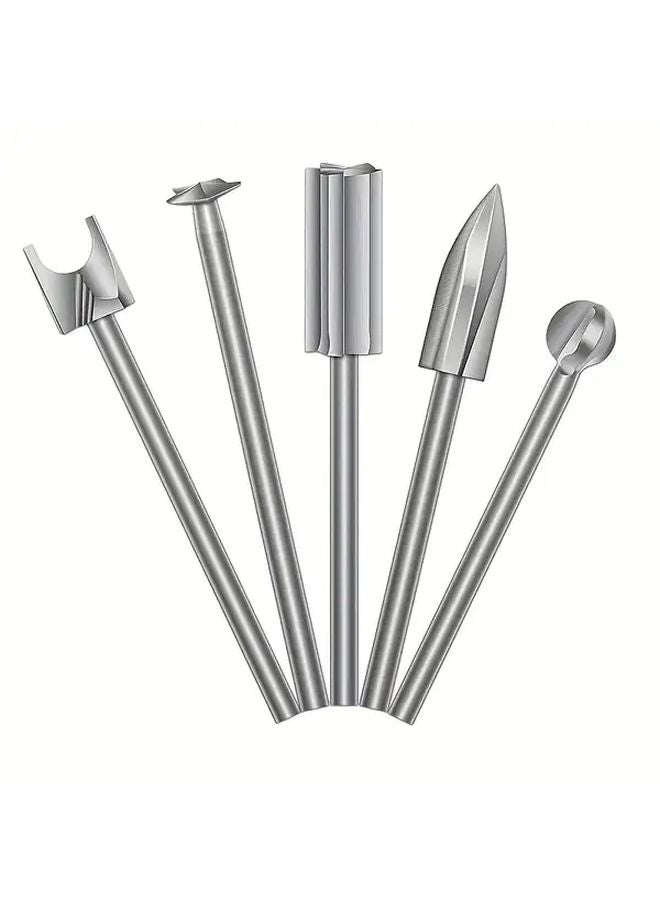 Rotary Wood Carving Drill Set With Multi Size Bits Professional Woodworking Tools - Image 1