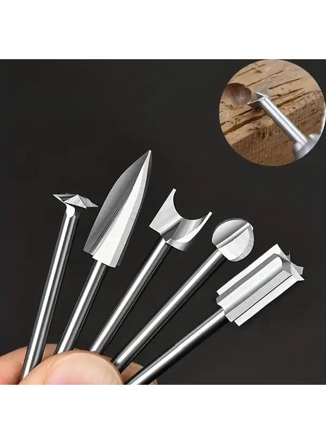 Rotary Wood Carving Drill Set With Multi Size Bits Professional Woodworking Tools - Image 3