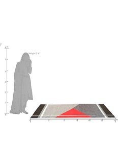 H2H H2H House2Home Cotton Runner/Floor Mat 2x6ft | Suitable as Kitchen Runner, Hallway, Living Room, Bedroom | Geometric Design, Red Color Shade | 60x180  - Image 3