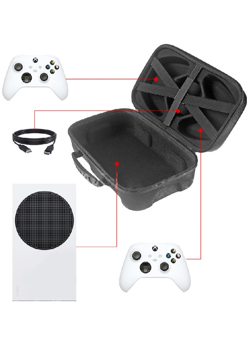 FlashHawk Travel Case Compatible with Xbox Series S, Large Capacity, Dustproof Shockproof, Protective Storage Bag, Black  - Image 3