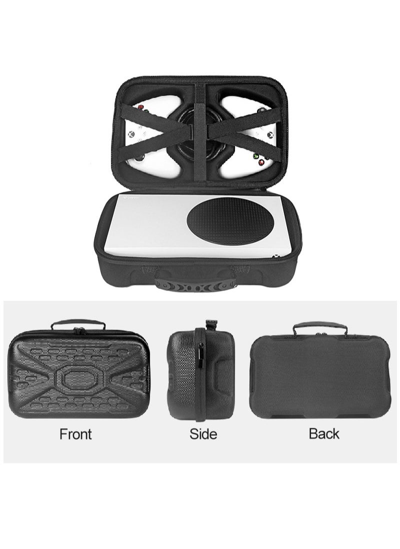 Travel Case Compatible with Xbox Series S, Large Capacity, Dustproof Shockproof, Protective Storage Bag, Black
