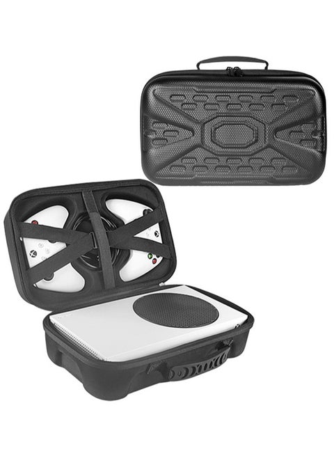 Travel Case Compatible with Xbox Series S, Large Capacity, Dustproof Shockproof, Protective Storage Bag, Black