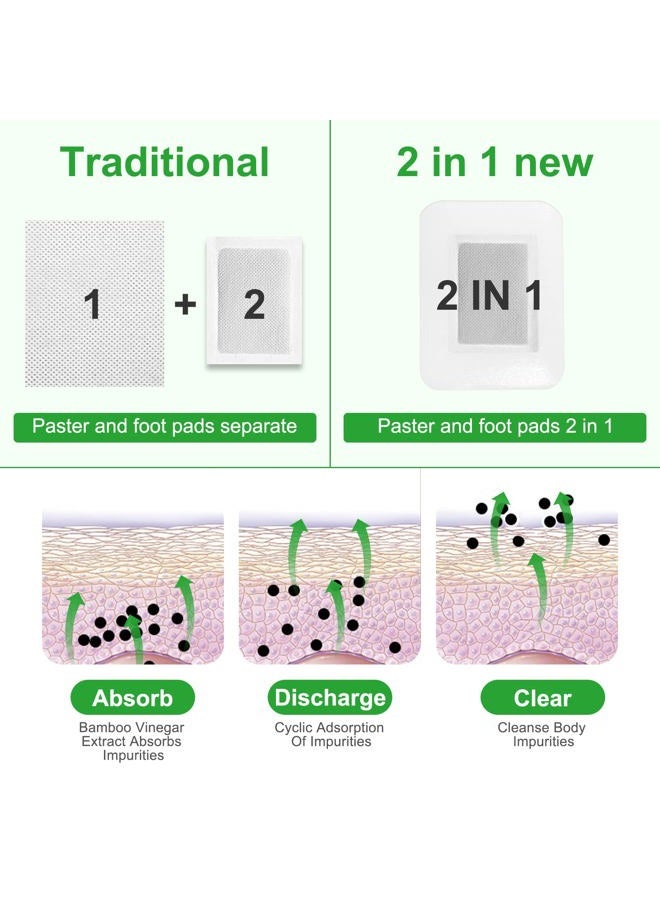 Tudiqe 2-in-1 Ginger Detox Foot Pads, 30PCS Upgrade Deep Cleansing, Natural Bamboo Vinegar Ginger Powder, Unisex-Adults, Foot Pad - Image 3