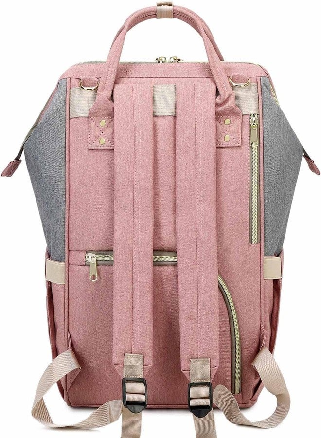 Laee cute Premium Diaper Bag for Mothers | Spacious Waterproof Backpack with Multiple Pockets to Easily Organise Baby Essentials Diaper Backpack(Unicon Print) (pink & GREY) - Image 2